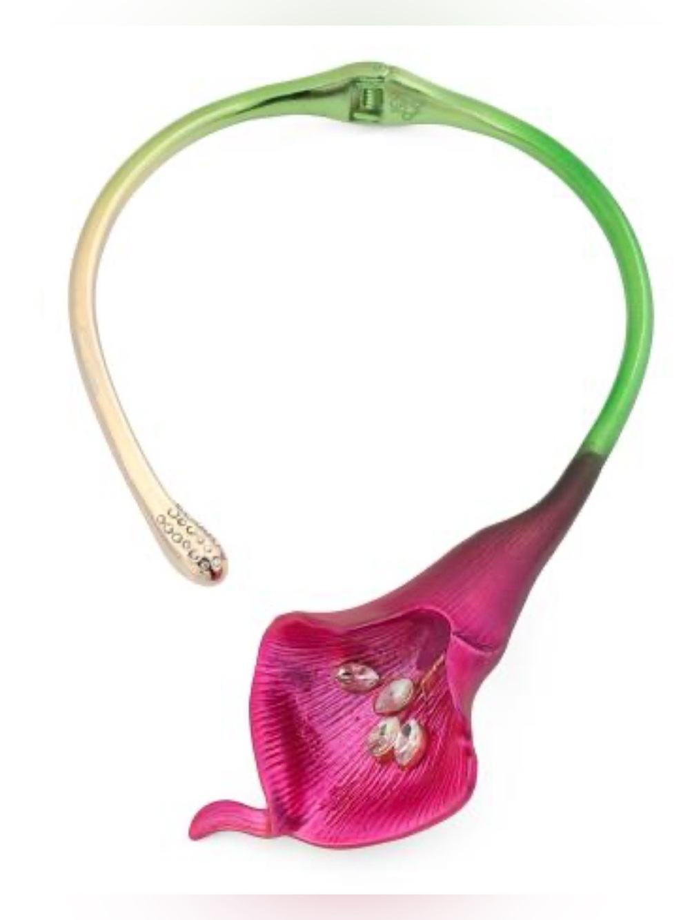 Betsey Johnson Pink Calla Lilly Necklace